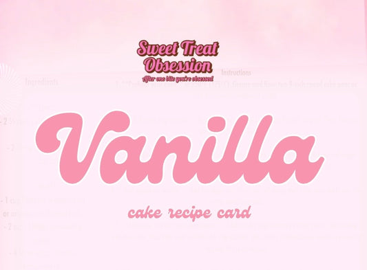 Vanilla Cake Recipe Card